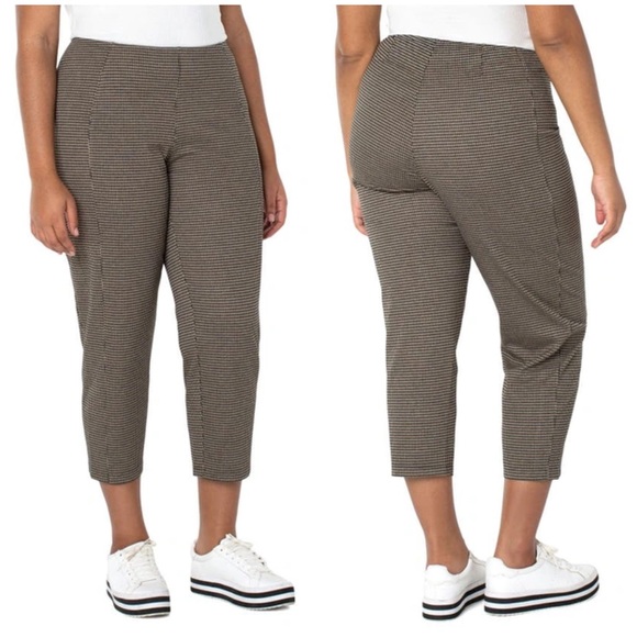 Liverpool Jeans Company Pants - Stitch Fix Liverpool Reese Slim Straight‎ Leggings Pull On Black/Tan Size 18W